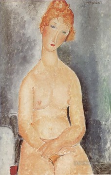 seated man holding a branch Painting - seated nude 1918 Amedeo Modigliani